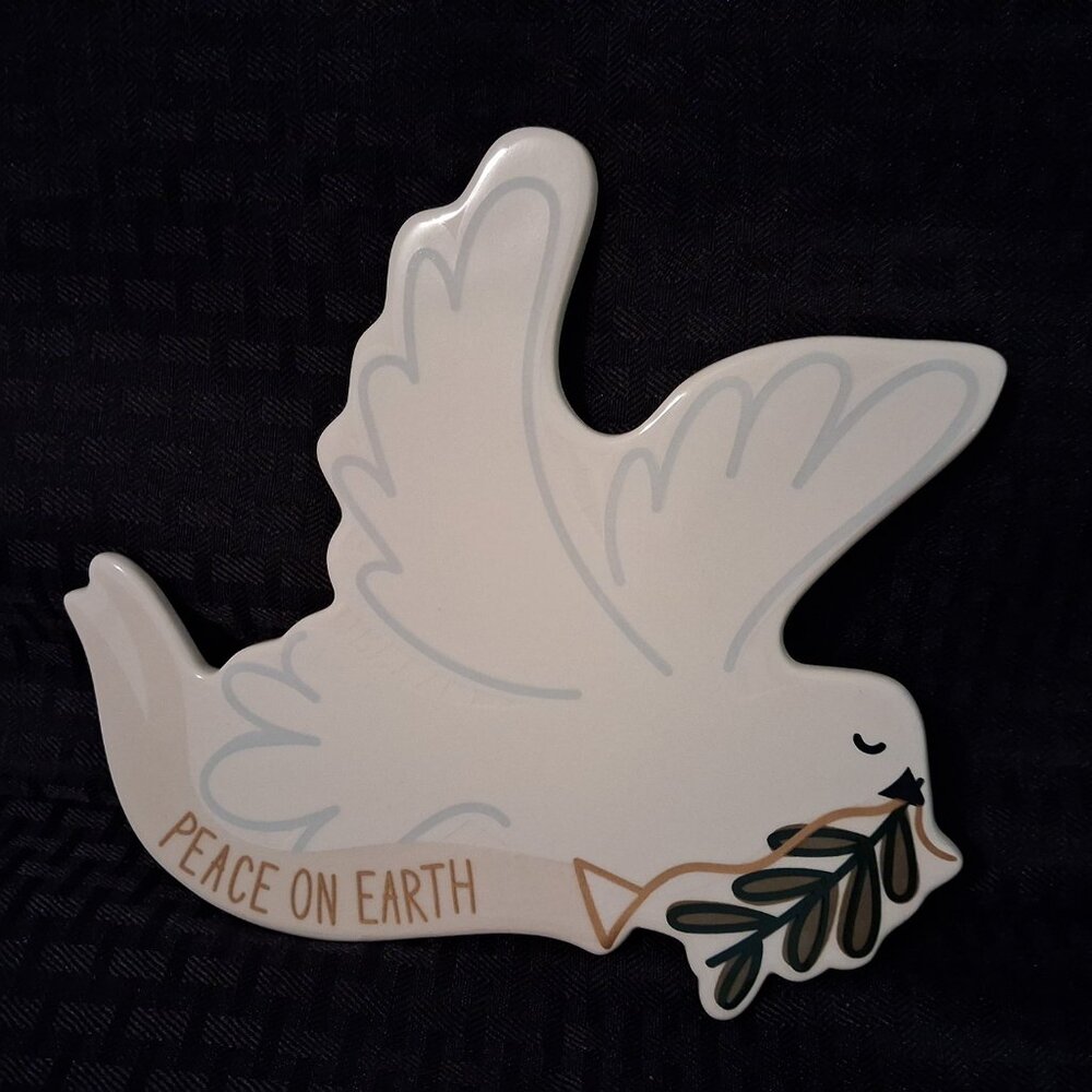 Coton Colors Happy Everything Large White Dove Peace On Earth Attachment EUC